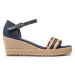 Tommy Hilfiger Espadrilky Corporate Webbing Low Wedge FW0FW06293 Tmavomodrá