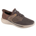 Hnedé pánske kožené tenisky Skechers Slip-Ins: Slade - Macklin 210890-CHOC