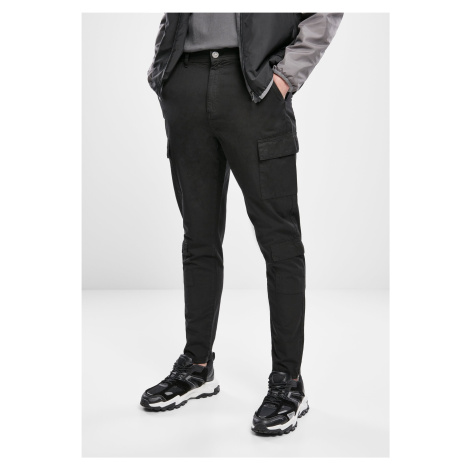 Tapered Double Cargo Pants Black Urban Classics