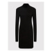 Remain Úpletové šaty Lizea RM874 Čierna Slim Fit