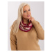 Burgundy scarf with shiny thread