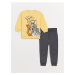 LC Waikiki Crew Neck Tom & Jerry Printed Baby Boy Sweatshirt and Sweatpants Set