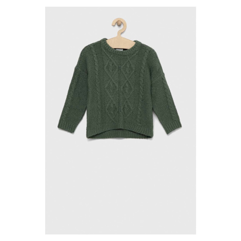 Detský sveter Abercrombie & Fitch zelená farba, tenký
