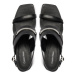 Calvin Klein Sandále Heel Sandal 45 Met Bar Lth HW0HW02056 Čierna