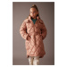 DEFACTO Girl&#39;s Water Repellent Hooded Quilted Long Coat