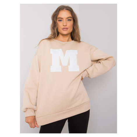 Light beige sweatshirt without hood