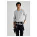 DEFACTO Slim Fit Crew Neck Printed Sweatshirt