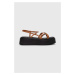 Kožené sandále Vagabond Shoemakers COURTNEY dámske, hnedá farba, na platforme, 5334.701.27
