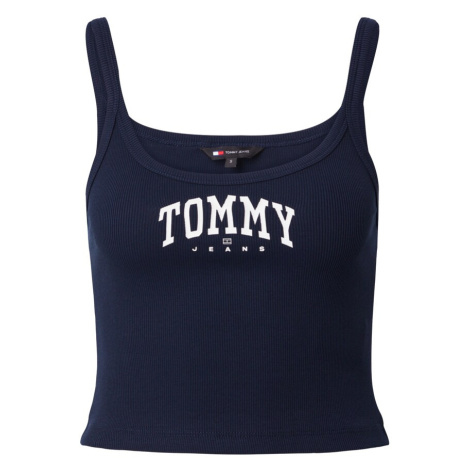 Tommy Jeans Top  námornícka modrá / biela Tommy Hilfiger