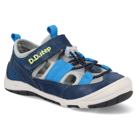Barefoot detské sandále D.D.step - G065-51458 sivomodré
