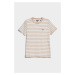 TRIČKO GANT D1. ICON G STRIPED SS T-SHIRT DRY SAND2