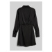 Šaty Karl Lagerfeld Karl Charm Satin Shirt Dress Black