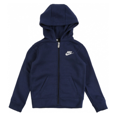 Nike Sportswear Tepláková bunda 'Club'  námornícka modrá / biela