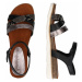 MARCO TOZZI Remienkové sandále  sivá / striebornosivá / čierna
