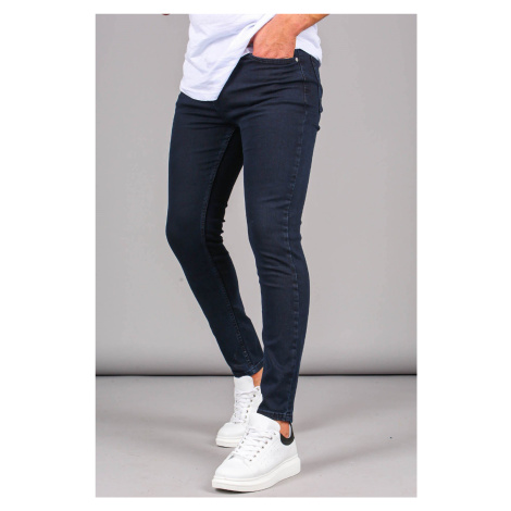 Madmext Navy Blue Super Lycra Skinny Fit Men's Jeans 6302