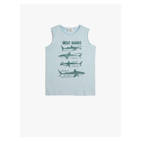 Koton Athlete Shark Printed Sleeveless Cotton