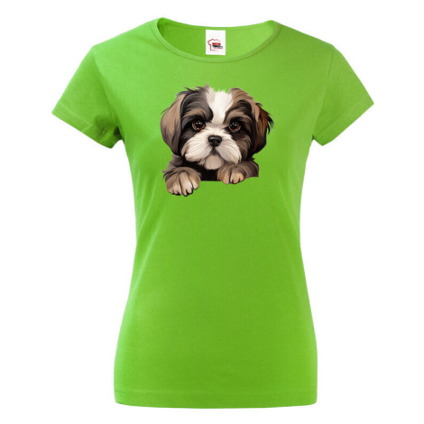 Dámské tričko s potlačou Ši-cu - tričko pre milovníkov psov