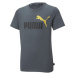 Puma ESS + 2 COL LOGO TEE Chlapčenské tričko, tmavo sivá, veľkosť