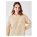 LC Waikiki Lcw Crew Neck Embroidered Long Sleeve Women's Sweatshirt Tunic