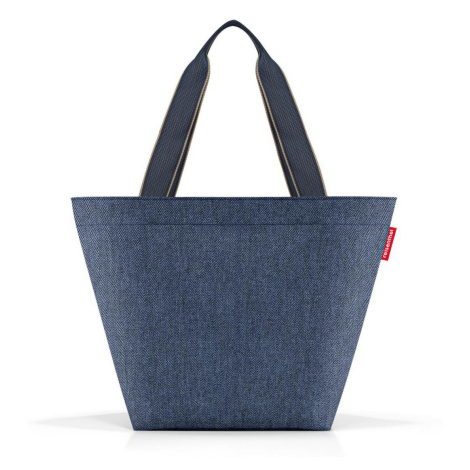 Nákupná taška cez rameno Reisenthel Shopper M Herringbone dark blue