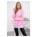 Sweater with geometric motif light pink