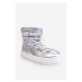 Warm lace-up snow boots silver Colina