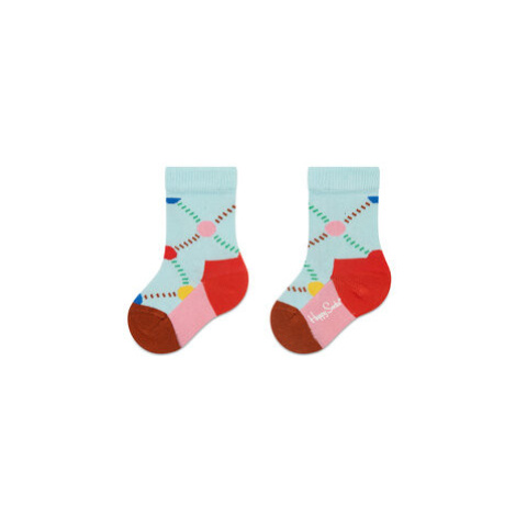 Happy Socks Súprava 2 párov vysokých detských ponožiek KDOT02-3300 Ružová