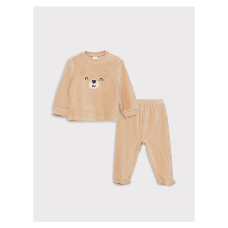 LC Waikiki Crew Neck Long Sleeve Baby Boy Sweatshirt and Trousers 2-Piece Set