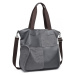 KONO dámska maxi taška na rameno s kontrastnými panelmi EH2221 - 25L - sivá