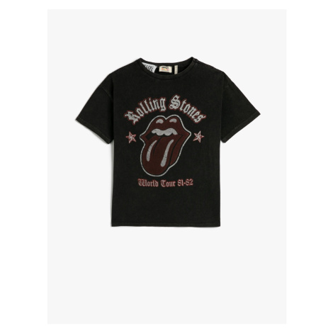 Koton The Rolling Stones T-Shirt Licensed Short Sleeve Crew Neck Cotton.