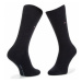 Tommy Hilfiger Súprava 2 párov vysokých ponožiek unisex 371111 Tmavomodrá