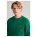 SVETER GANT SHIELD COTTON CABLE C-NECK WILD GREEN