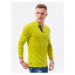 Tričká s dlhým rukávom pre mužov Ombre Clothing - žltá
