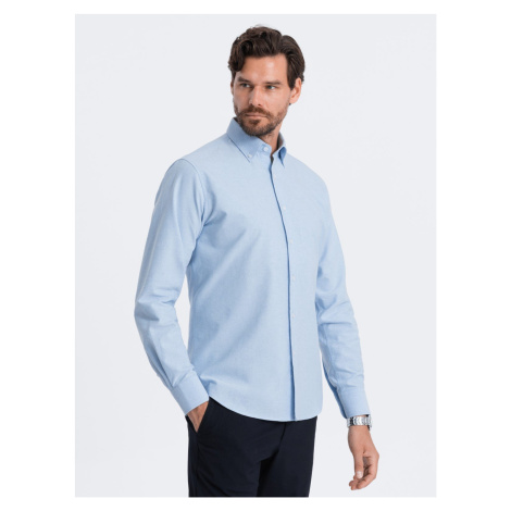 Ombre Oxford REGULAR men's fabric shirt - blue
