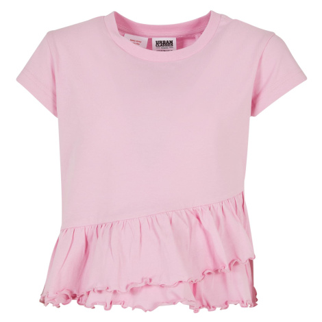 Girls' Organic T-Shirt Volant Girls Pink