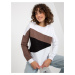 White and brown women's basic hoodie