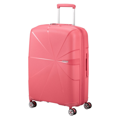 American Tourister Skořepinový cestovní kufr StarVibe M EXP 70/77 l - růžová