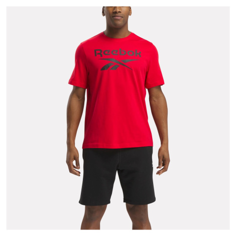 Reebok bavlnené pánske tričko s logom červené