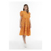MYMO Letné šaty  zmiešané farby / oranžová