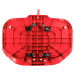 Prenosný basketbalový kôš K900 nástenný červeno-čierny