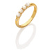 Hot Diamonds Krásny pozlátený prsteň s diamantom a perličkami Jac Jossa Soul DR252 51 mm