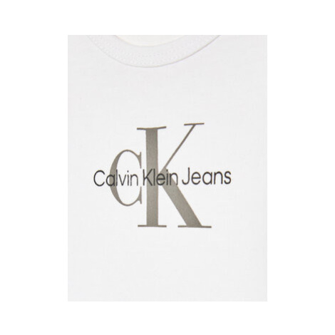 Calvin Klein Jeans Detské body IN0IN00014 Biela Regular Fit