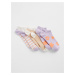 Sada troch párov dámskych ponožiek v svetlofialovej, marhuľovej a krémovej farbe GAP