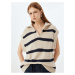 Koton Knitwear Oversize Sweater Half Zipper Detail Stand Collar Sleeveless