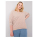 Beige Oversize Cotton Sweatshirt