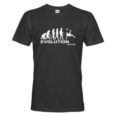 Pánské tričko s potlačou Evolúcia futbalu