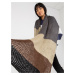 Women's black-brown knitted winter scarf