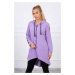 Sweatshirt with back zip dark purple