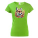 Dámské tričko s potlačou Líšky a jesene
