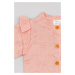 Detský bavlnený kardigan zippy ružová farba, tenký